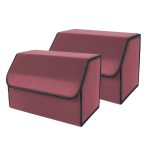 SOGA 2X Leather Car Boot Collapsible Foldable Trunk Cargo Organizer Portable Storage Box Red Medium, Garden, Tools & Hardware>Automotive Parts & Accessories>Accessories & Car Care>Interior Accessories, , , , ,  - NZ DEPOT 1