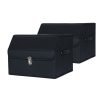 SOGA 2X Leather Car Boot Collapsible Foldable Trunk Cargo Organizer Portable Storage Box With Lock Black Small, Garden, Tools & Hardware>Automotive Parts & Accessories>Accessories & Car Care>Interior Accessories, , , , ,  - NZ DEPOT 1