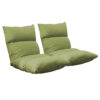 SOGA 2X Lounge Floor Recliner Adjustable Lazy Sofa Bed Folding Game Chair Yellow Green, Furniture>Living Room Furniture>Occasional Chairs, , , , ,  - NZ DEPOT 1