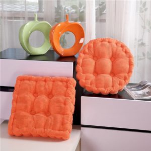 SOGA 2X Orange Square Cushion Soft Leaning Plush Backrest Throw Seat Pillow Home Office Decor, Furniture, Living Room Furniture, Occasional Chairs, , ,  - NZ DEPOT 2