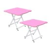 SOGA 2X Pink Minimalist Cat Ear Folding Table Indoor Outdoor Portable Stall Desk Home Decor, Furniture>Living Room Furniture>Tables, , , , , - NZ DEPOT 1