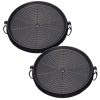SOGA 2X Portable Korean BBQ Butane Gas Stove Stone Grill Plate Non Stick Coated Round, home & living > outdoor living > barbecues > barbecue accessories > spare parts & fittings, , , , , - NZ DEPOT 1