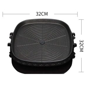 SOGA 2X Portable Korean BBQ Butane Gas Stove Stone Grill Plate Non Stick Coated Square, home & living, outdoor living, barbecues, barbecue accessories, spare parts & fittings,  - NZ DEPOT 2