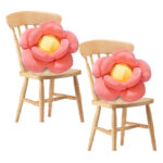 SOGA 2X Red Double Flower Shape Cushion Soft Bedside Floor Plush Pillow Home Decor, Furniture>Living Room Furniture>Occasional Chairs, , , , ,  - NZ DEPOT 1
