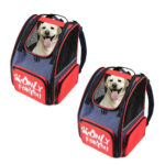 SOGA 2X Red Pet Carrier Backpack Breathable Mesh Portable Safety Travel Essentials Outdoor Bag, Pet Supplies>Dogs>Carriers & Travel Products, , , , ,  - NZ DEPOT 1