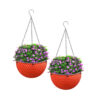 SOGA 2X Red Small Hanging Resin Flower Pot Self Watering Basket Planter Outdoor Garden Decor, Home & Living>Home Decor>Indoor Pots, Planters and Plant Stands, , , , ,  - NZ DEPOT 1