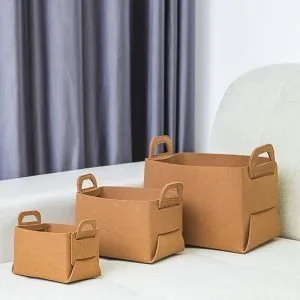 Buy SOGA 2X Small Coffee Foldable Felt Storage Portable Collapsible Bag Home Office Foldable Organiser with Carry Handles Online - Furniture/Storage & Shelving/Home Storage - 2 - NZ Depot Free Shipping