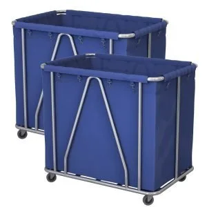 Buy SOGA 2X Stainless Steel Commercial Large Soiled Linen Laundry Trolley Cart with Wheels Blue Online - Business & Industrial/Food Service/Food Service Carts - 1 - NZ Depot Free Shipping