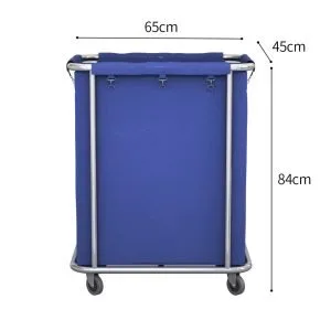 Buy SOGA 2X Stainless Steel Commercial Square Soiled Linen Laundry Trolley Cart with Wheels Blue Online - Business & Industrial/Food Service/Food Service Carts - 2 - NZ Depot Free Shipping