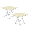 SOGA 2X White Minimalist Cat Ear Folding Table Indoor Outdoor Portable Stall Desk Home Decor, Furniture>Living Room Furniture>Tables, , , , ,  - NZ DEPOT 1