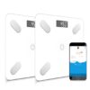 SOGA 2X Wireless Bluetooth Digital Body Fat Scale Bathroom Weighing Scales Health Analyzer Weight White, home & living > bathroom > bathroom accessories > bathroom scales, , , , ,  - NZ DEPOT 1