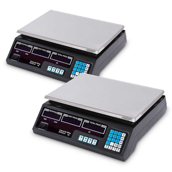 SOGA 2x Digital Commercial Kitchen Scales Shop Electronic Weight Scale Food 40kg/5g, home & living > kitchen & dining > kitchen tools & utensils > kitchen scales, , , , ,  - NZ DEPOT 1