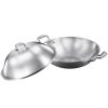 SOGA 3-Ply 38cm Stainless Steel Double Handle Wok Frying Fry Pan Skillet with Lid, Home & Living>Kitchen & Dining>Cookware>Frying Pans, , , , , - NZ DEPOT 1