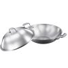 SOGA 3-Ply 42cm Stainless Steel Double Handle Wok Frying Fry Pan Skillet with Lid, Home & Living>Kitchen & Dining>Cookware>Frying Pans, , , , ,  - NZ DEPOT 1