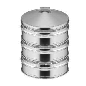 Buy SOGA 3 Tier 22cm Stainless Steel Steamers With Lid Work inside of Basket Pot Steamers Online - home & living / kitchen & dining / cookware / steamers - 1 - NZ Depot Free Shipping
