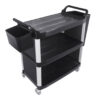 SOGA 3 Tier Covered Food Trolley Food Waste Cart Storage Mechanic Kitchen with Bins, Business & Industrial>Food Service>Food Service Carts, , , , ,  - NZ DEPOT 1