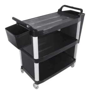 Buy SOGA 3 Tier Covered Food Trolley Food Waste Cart Storage Mechanic Kitchen with Bins Online - Business & Industrial/Food Service/Food Service Carts - 1 - NZ Depot Free Shipping