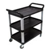 SOGA 3 Tier Food Trolley Food Waste Cart Storage Mechanic Kitchen Black Large, Business & Industrial>Food Service>Food Service Carts, , , , ,  - NZ DEPOT 1
