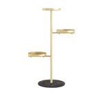 SOGA 3 Tier Gold Round Plant Stand Flowerpot Tray Display Living Room Balcony Metal Decorative Shelf, Home & Living>Home Decor>Indoor Pots, Planters and Plant Stands, , , , ,  - NZ DEPOT 1