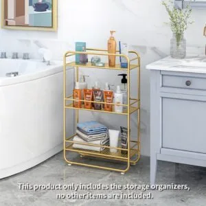 Buy SOGA 3 Tier Rectangular Bathroom Shelf Multifunctional Storage Display Rack Organiser Online - Home/Bathroom/Bathroom Accessories/Bathroom Storage - 2 - NZ Depot Free Shipping