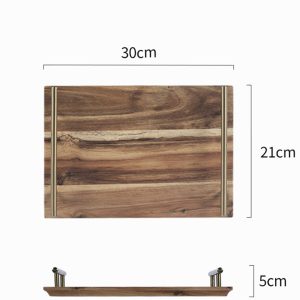 SOGA 30cm Brown Rectangle Wooden Acacia Food Serving Tray Charcuterie Board Centerpiece  Home Decor, Kitchenware, Table Top, Servingware, Servingware Platter, ,  - NZ DEPOT 2