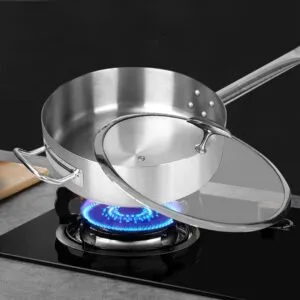 Buy SOGA 30cm Stainless Steel Saucepan Sauce pan with Glass Lid and Helper Handle Triple Ply Base Cookware Online - home & living > kitchen & dining > cookware > saucepans - 2 - NZ Depot Free Shipping