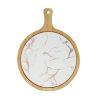 SOGA 30cm White Circle Wooden Serving Tray Slate Steak Serving Platter Chopping Board Paddle Home Decor, Kitchenware > Table Top > Servingware > Servingware Platter, , , , ,  - NZ DEPOT 1