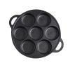 SOGA 31.5cm Cast Iron Takoyaki Fry Pan Octopus Balls Maker 7 Hole Cavities Grill Mold, Home & Living>Kitchen & Dining>Cookware>Frying Pans, , , , , - NZ DEPOT 1