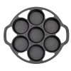 SOGA 32cm Cast Iron Takoyaki Fry Pan Octopus Balls Maker 7 Hole Cavities Grill Mold, Home & Living>Kitchen & Dining>Cookware>Frying Pans, , , , , - NZ DEPOT 1