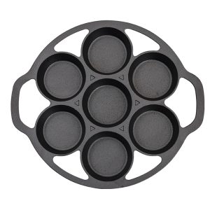 SOGA 32cm Cast Iron Takoyaki Fry Pan Octopus Balls Maker 7 Hole Cavities Grill Mold, Home & Living, Kitchen & Dining, Cookware, Frying Pans, ,  - NZ DEPOT 1