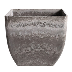 SOGA 32cm Rock Grey Square Resin Plant Flower Pot in Cement Pattern Planter Cachepot for Indoor Home Office, Home & Living, Home Decor, Indoor Pots, Planters and Plant Stands, , ,  - NZ DEPOT 1