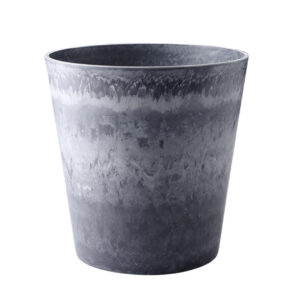 SOGA 32cm Weathered Grey Round Resin Plant Flower Pot in Cement Pattern Planter Cachepot for Indoor Home Office NZ DEPOT 8 - NZ DEPOT