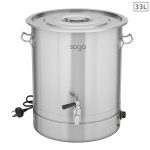 SOGA 33L Stainless Steel URN Commercial Water Boiler  2200W, electronics & appliances > appliances > small kitchen appliances > toasters & kettles > kettles & urns, , , , ,  - NZ DEPOT 1