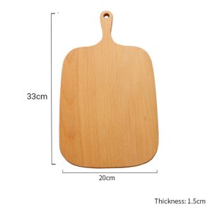 SOGA 33cm Brown Rectangle Wooden Serving Tray Chopping Board Paddle with Handle Home Decor, Kitchenware, Table Top, Servingware, Servingware Platter, ,  - NZ DEPOT 2