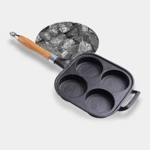 Buy SOGA 4 Mold Cast Iron Breakfast Fried Egg Pancake Omelette Fry Pan Online - Home & Living/Kitchen & Dining/Cookware/Frying Pans - 2 - NZ Depot Free Shipping