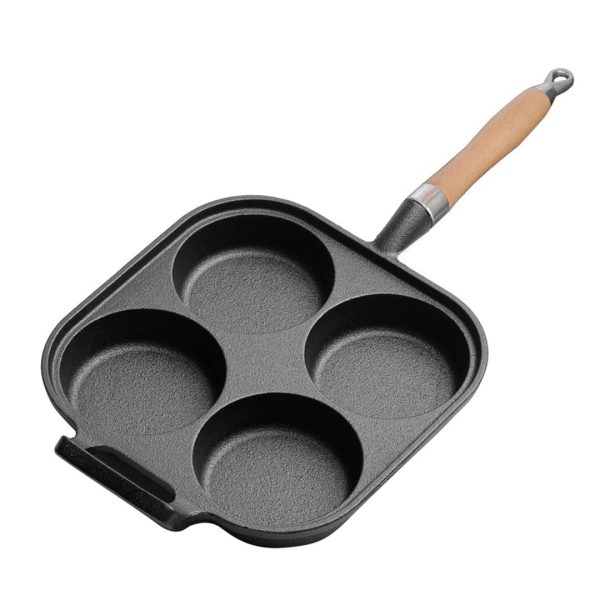 SOGA 4 Mold Cast Iron Breakfast Fried Egg Pancake Omelette Fry Pan, Home & Living>Kitchen & Dining>Cookware>Frying Pans, , , , ,  - NZ DEPOT 1