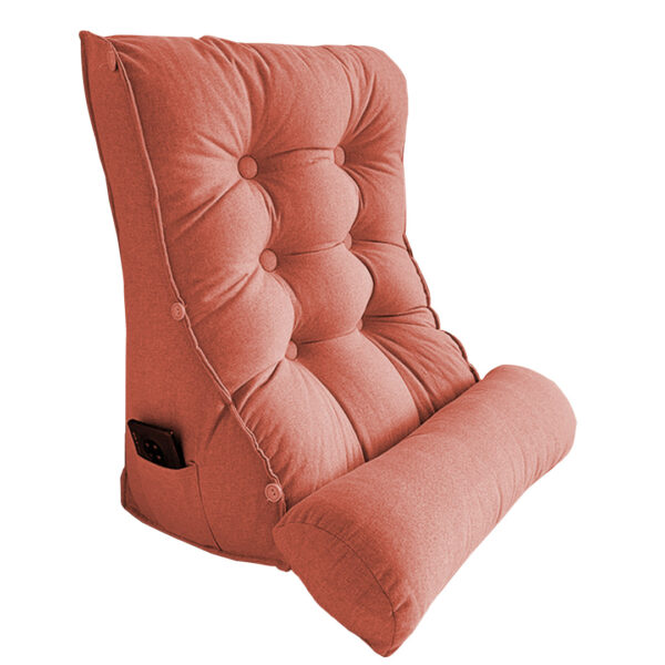 SOGA 45cm Peach Triangular Wedge Lumbar Pillow Headboard Backrest Sofa Bed Cushion Home Decor, Furniture, Living Room Furniture, Occasional Chairs, , ,  - NZ DEPOT 1