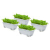 SOGA 49.5cm Gray Rectangular Planter Vegetable Herb Flower Outdoor Plastic Box with Holder Balcony Garden Decor Set of 4, Garden, Tools & Hardware>Gardening & Lawn Care>Pots, Planters & Container Accessories, , , , ,  - NZ DEPOT 1