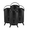 SOGA 4X 10L Stainless Steel Insulated Milk Tea Barrel Hot and Cold Beverage Dispenser Container with Faucet Black, Home & Living>Kitchen & Dining>Barware>Spirit Dispensers, , , , ,  - NZ DEPOT 1