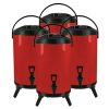 SOGA 4X 14L Stainless Steel Insulated Milk Tea Barrel Hot and Cold Beverage Dispenser Container with Faucet Red, Home & Living>Kitchen & Dining>Barware>Spirit Dispensers, , , , ,  - NZ DEPOT 1
