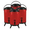SOGA 4X 18L Stainless Steel Insulated Milk Tea Barrel Hot and Cold Beverage Dispenser Container with Faucet Red, Home & Living>Kitchen & Dining>Barware>Spirit Dispensers, , , , ,  - NZ DEPOT 1