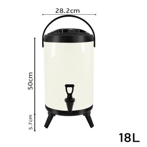 SOGA 4X 18L Stainless Steel Insulated Milk Tea Barrel Hot and Cold Beverage Dispenser Container with Faucet White, Home & Living, Kitchen & Dining, Barware, Spirit Dispensers, ,  - NZ DEPOT 2