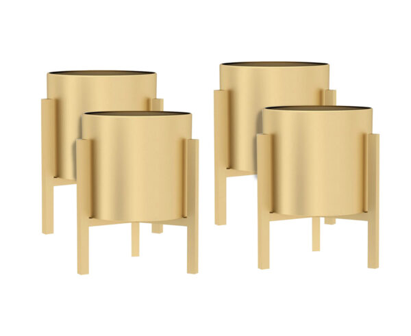 SOGA 4X 30CM Gold Metal Plant Stand with Flower Pot Holder Corner Shelving Rack Indoor Display, Home & Living, Home Decor, Indoor Pots, Planters and Plant Stands, , ,  - NZ DEPOT 1