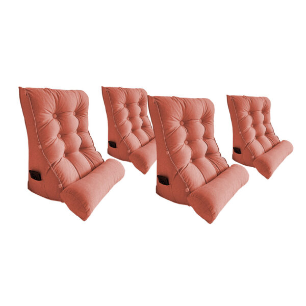 Soga 4X 45Cm Peach Triangular Wedge Lumbar Pillow Headboard Backrest Sofa Bed Cushion Home Decor, Furniture, Living Room Furniture, Occasional Chairs, , ,  - Nz Depot 1