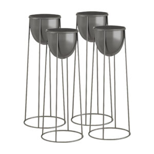 SOGA 4X 50cm Round Wire Metal Flower Pot Stand with Black Flowerpot Holder Rack Display, Home & Living, Home Decor, Indoor Pots, Planters and Plant Stands, , ,  - NZ DEPOT 1