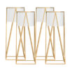 SOGA 4X 70cm Gold Metal Plant Stand with White Flower Pot Holder Corner Shelving Rack Indoor Display, Home & Living>Home Decor>Indoor Pots, Planters and Plant Stands, , , , ,  - NZ DEPOT 1