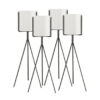 SOGA 4X 70cm Tripod Flower Pot Plant Stand with White Flowerpot Holder Rack Indoor Display, Home & Living>Home Decor>Indoor Pots, Planters and Plant Stands, , , , ,  - NZ DEPOT 1