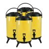 SOGA 4X 8L Stainless Steel Insulated Milk Tea Barrel Hot and Cold Beverage Dispenser Container with Faucet Yellow, Home & Living>Kitchen & Dining>Barware>Spirit Dispensers, , , , ,  - NZ DEPOT 1