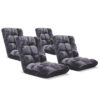 SOGA 4X Floor Recliner Folding Lounge Sofa Futon Couch Folding Chair Cushion Grey, Furniture>Living Room Furniture>Occasional Chairs, , , , ,  - NZ DEPOT 1