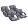 SOGA 4X Foldable Lounge Cushion Adjustable Floor Lazy Recliner Chair with Armrest Grey, Furniture>Living Room Furniture>Occasional Chairs, , , , ,  - NZ DEPOT 1